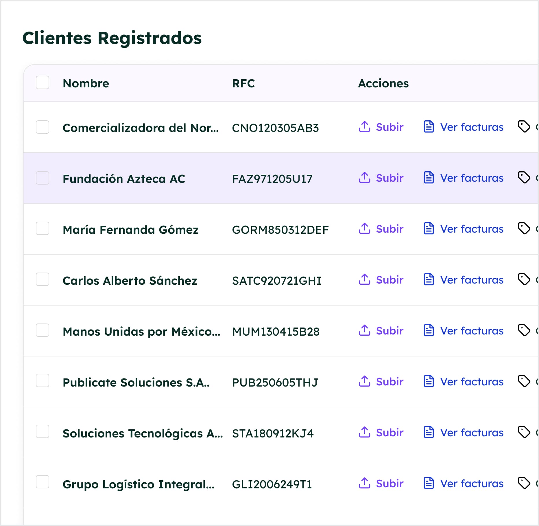 Gestión de clientes